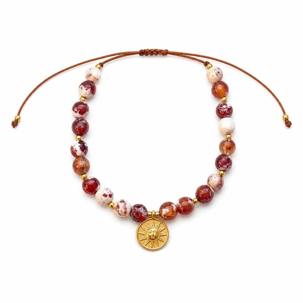 Nomad Red Fire Agate Bracelet